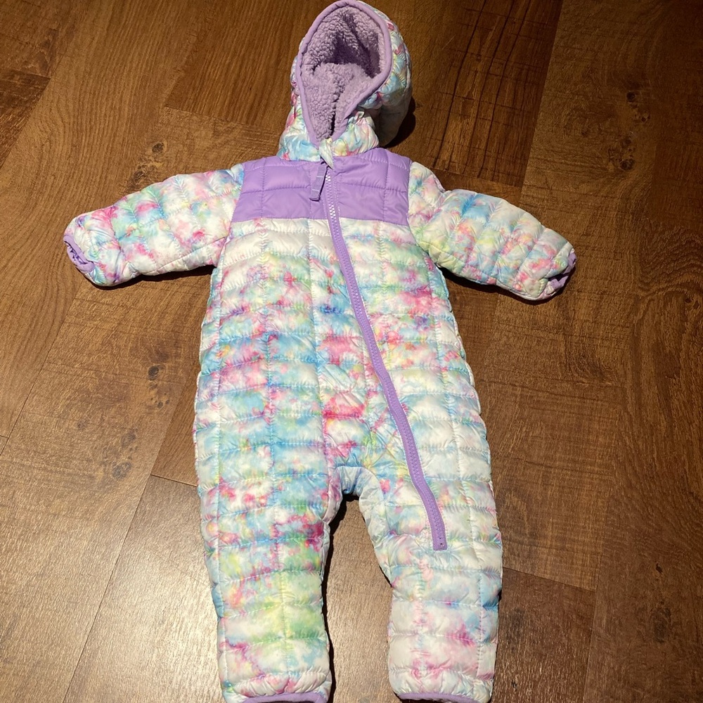 Snozu Infant Puffer Hooded Snowsuit Tie Dye 3-6 Months